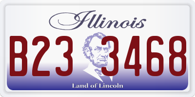 IL license plate B233468