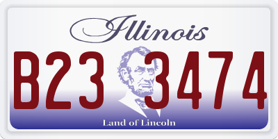 IL license plate B233474