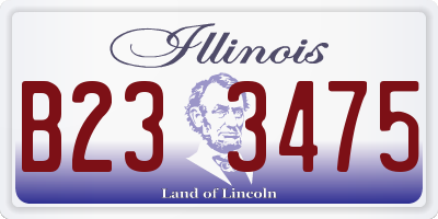 IL license plate B233475