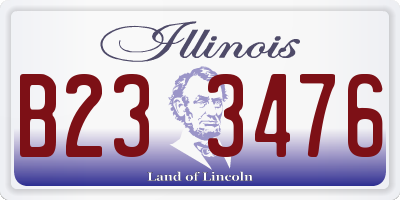 IL license plate B233476