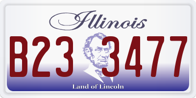 IL license plate B233477