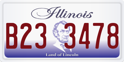IL license plate B233478