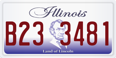 IL license plate B233481