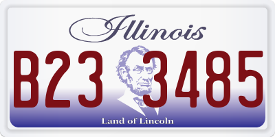 IL license plate B233485