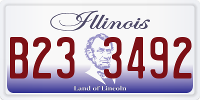 IL license plate B233492