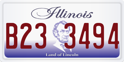 IL license plate B233494