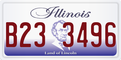 IL license plate B233496