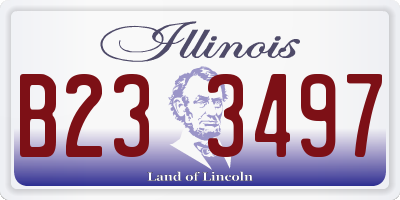 IL license plate B233497