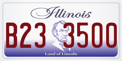 IL license plate B233500