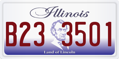 IL license plate B233501