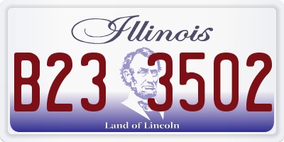 IL license plate B233502