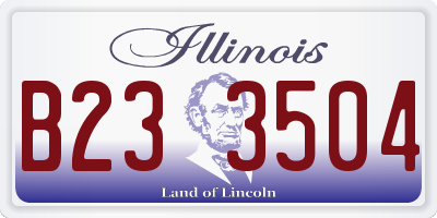 IL license plate B233504