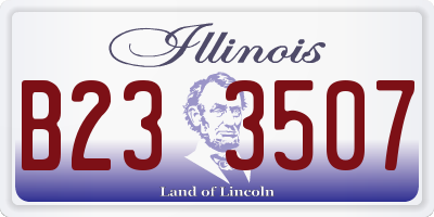 IL license plate B233507