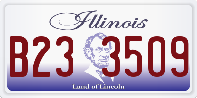 IL license plate B233509