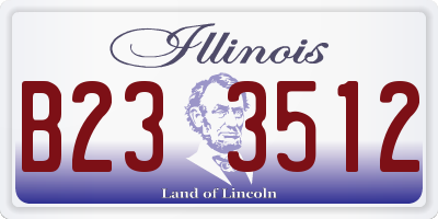 IL license plate B233512