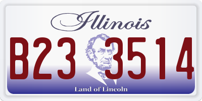 IL license plate B233514