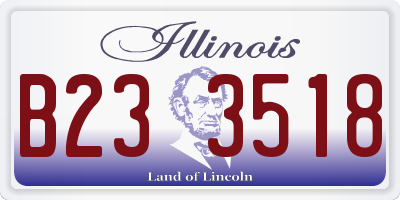 IL license plate B233518