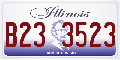 IL license plate B233523
