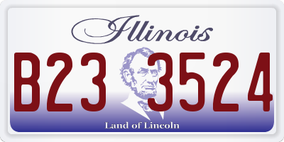 IL license plate B233524