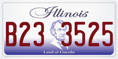 IL license plate B233525