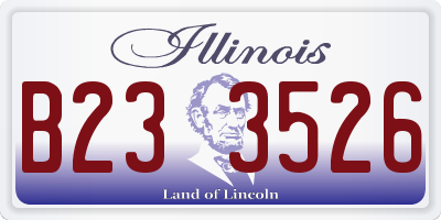 IL license plate B233526