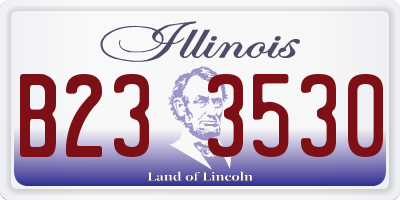 IL license plate B233530