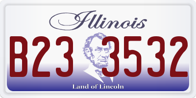 IL license plate B233532