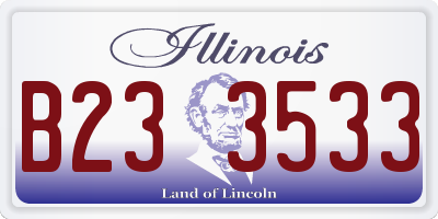 IL license plate B233533