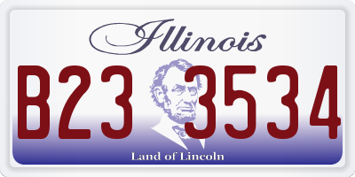 IL license plate B233534