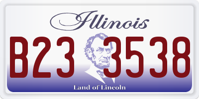 IL license plate B233538