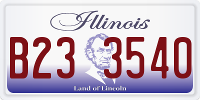 IL license plate B233540