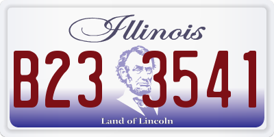 IL license plate B233541