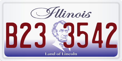 IL license plate B233542