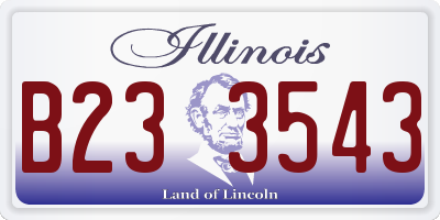 IL license plate B233543