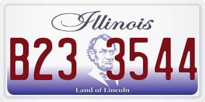 IL license plate B233544