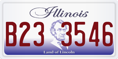 IL license plate B233546