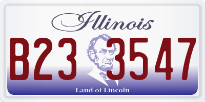 IL license plate B233547