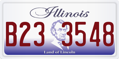 IL license plate B233548