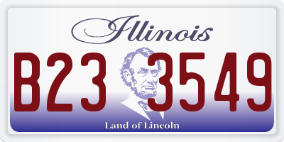 IL license plate B233549