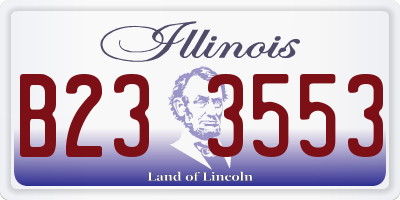 IL license plate B233553
