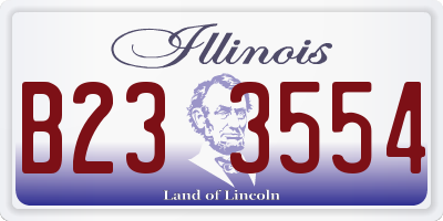 IL license plate B233554