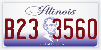 IL license plate B233560