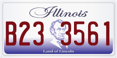 IL license plate B233561