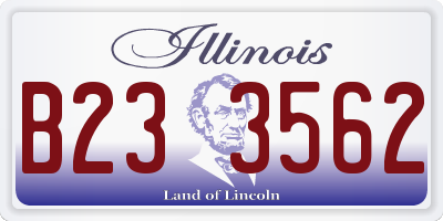IL license plate B233562