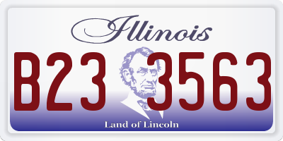 IL license plate B233563