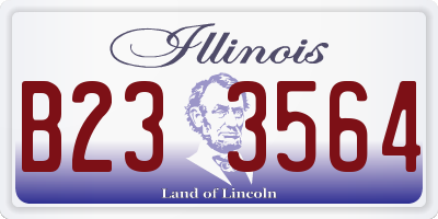 IL license plate B233564