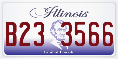 IL license plate B233566