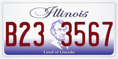 IL license plate B233567