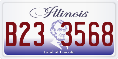 IL license plate B233568