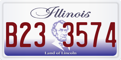 IL license plate B233574